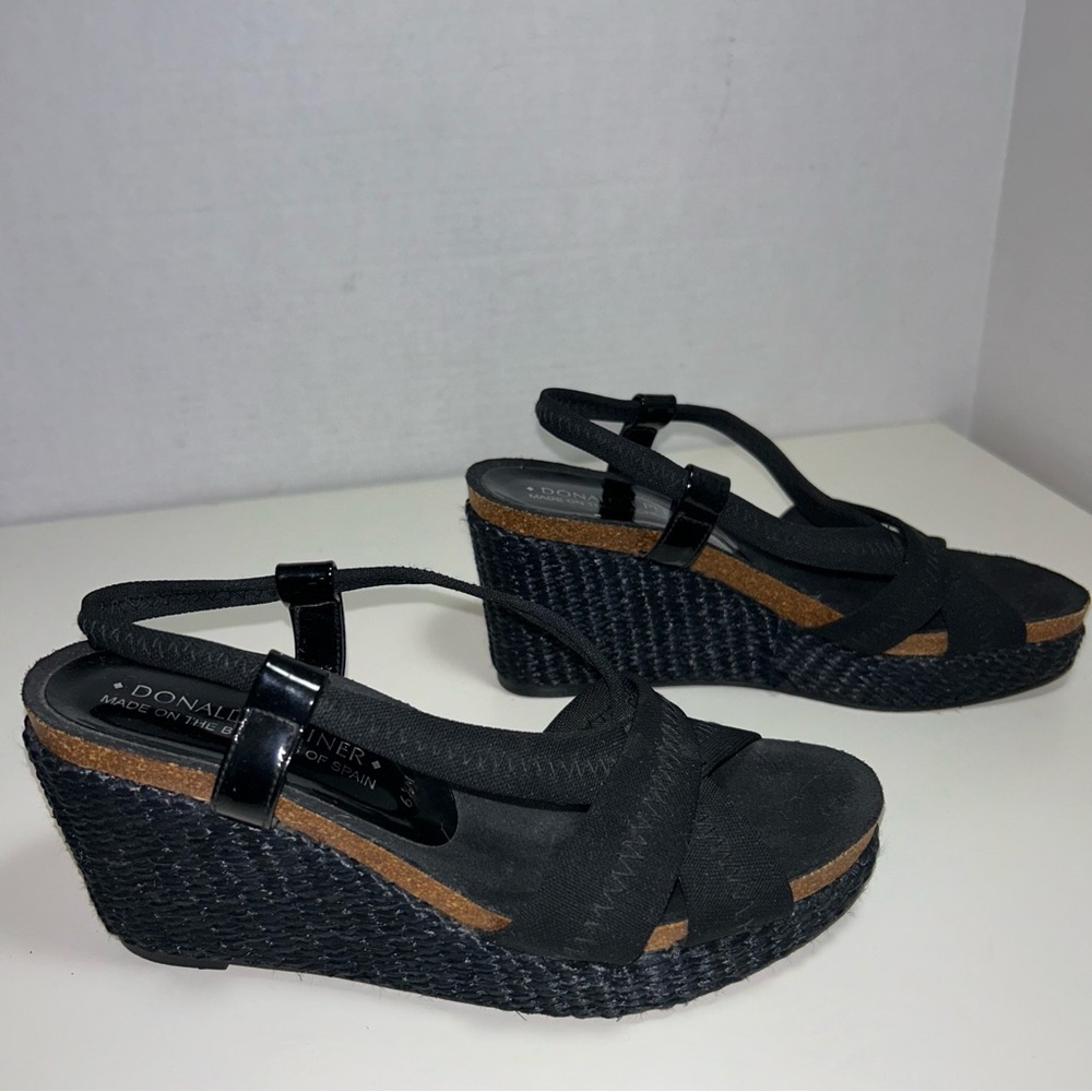 Donald J. Pliner Bowie Straw Wedge Heel Sandal